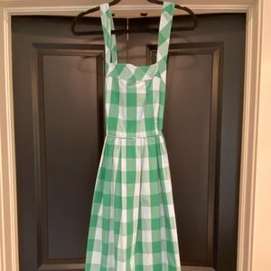 J.Crew, blue and green check dress